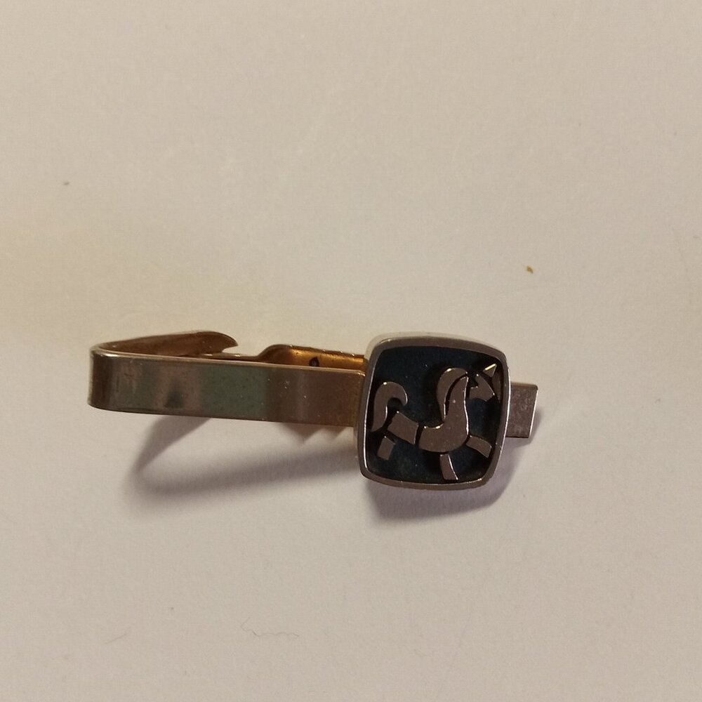 mens vintage tie clip unicorn